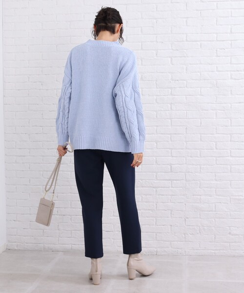 SHOO・LA・RUE（シューラルー）の「◆【SS-3L】シーズンレスで活躍！カルゼイージーパンツ（その他パンツ・レディース・ネイビー/ピンク系/ライトグリーン/ライトベージュ/ブラック・01/02/03/04/05/10）」の21枚目の写真