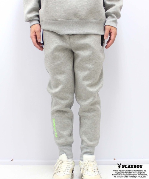 PLAYBOY(プレイボーイ)の「【GOLF】ゴルフウェア PLAYBOYボンディングパンツ(スウェットパンツ・メンズ・ブラック/グレー・M/L/XL)」の3枚目の写真