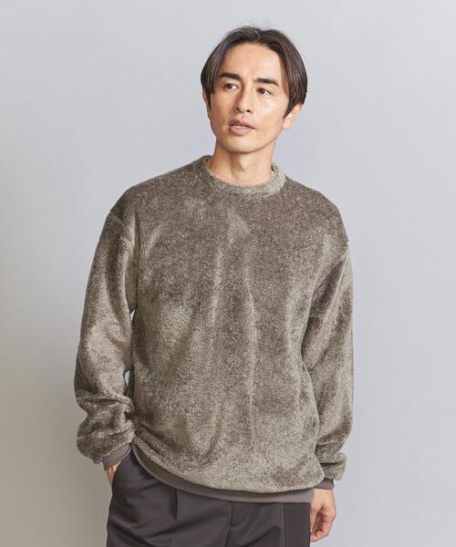 BEAUTY&YOUTH UNITED ARROWS（ビューティーアンドユースユナイテッドアローズ）の「ブラッシュド フリース クルーネック（Tシャツ/カットソー・メンズ・ダークブラウン/ネイビー/グレー・S/M/L/XL）」の4枚目の写真