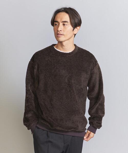 BEAUTY&YOUTH UNITED ARROWS（ビューティーアンドユースユナイテッドアローズ）の「ブラッシュド フリース クルーネック（Tシャツ/カットソー・メンズ・ダークブラウン/ネイビー/グレー・S/M/L/XL）」の9枚目の写真