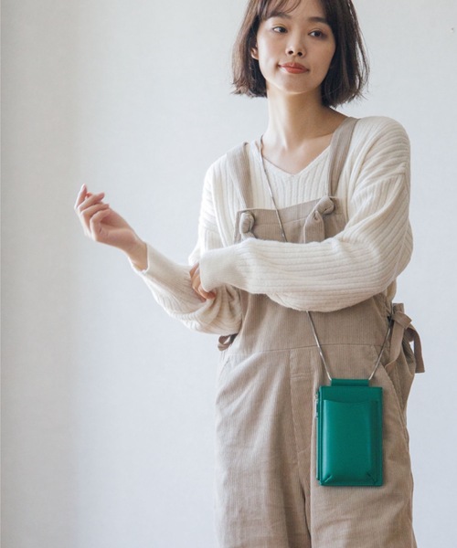 THE SHOP TK （ザ ショップ ティーケー ）の「◆【あったか/顔回りスッキリ】メランジ調リブVニット（ニット/セーター・レディース・アイボリー/黄緑系/ネイビー/ベージュ・12/13）」の7枚目の写真