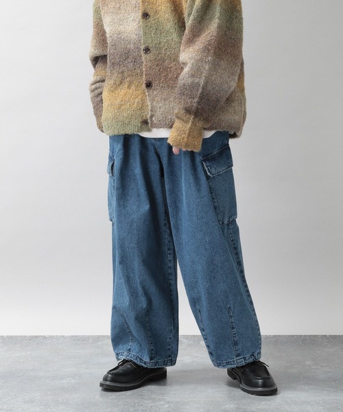 RAGEBLUE(レイジブルー)の「デニムミリタリーカーゴパンツ(デニムパンツ・メンズ・ブルー/ネイビー・MEDIUM/LARGE)」の10枚目の写真