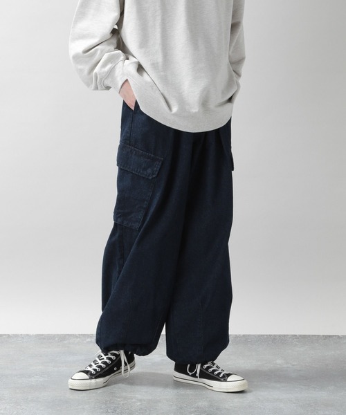 RAGEBLUE(レイジブルー)の「デニムミリタリーカーゴパンツ(デニムパンツ・メンズ・ブルー/ネイビー・MEDIUM/LARGE)」の11枚目の写真