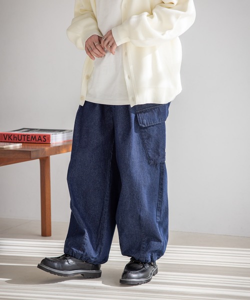 RAGEBLUE(レイジブルー)の「デニムミリタリーカーゴパンツ(デニムパンツ・メンズ・ブルー/ネイビー・MEDIUM/LARGE)」の12枚目の写真