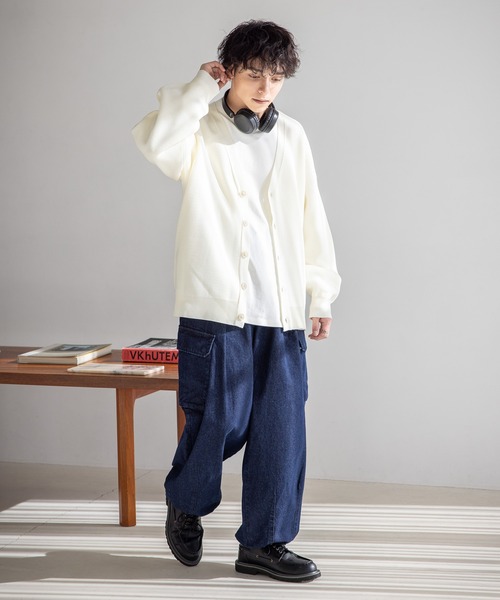 RAGEBLUE(レイジブルー)の「デニムミリタリーカーゴパンツ(デニムパンツ・メンズ・ブルー/ネイビー・MEDIUM/LARGE)」の7枚目の写真