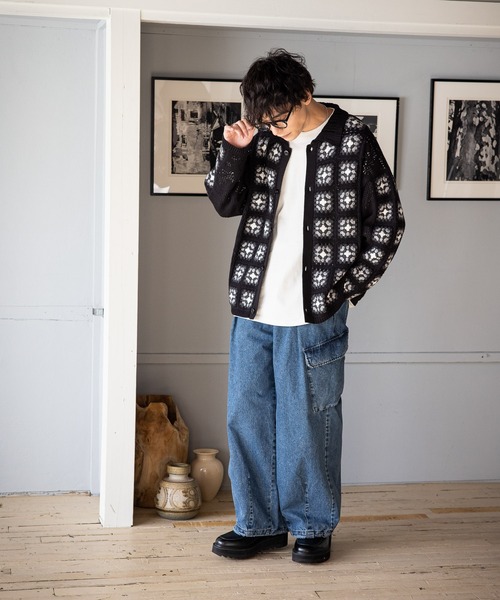 RAGEBLUE(レイジブルー)の「デニムミリタリーカーゴパンツ(デニムパンツ・メンズ・ブルー/ネイビー・MEDIUM/LARGE)」の3枚目の写真