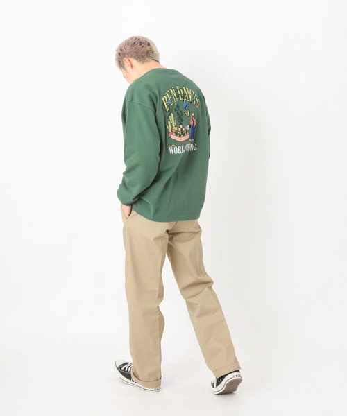 セール】【BEN DAVIS/ベンデイビス】バック刺繍＆プリント ワイド