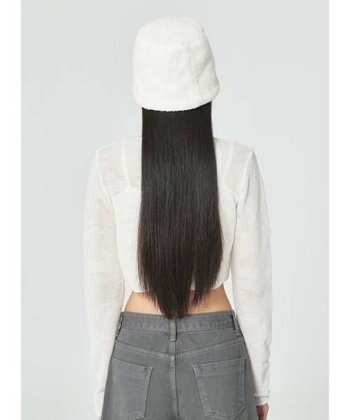 LOW CLASSIC(ロウ クラシック)の「FLUFFY BUCKET HAT(ハット・レディース・アイボリー・ONE SIZE)」の4枚目の写真