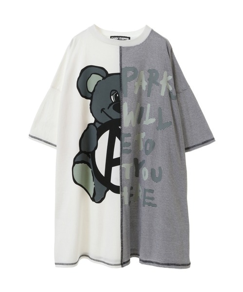 Candy Stripper(キャンディストリッパー)の「ANARCHY BEAR SWITCHED BIG Tシャツ(Tシャツ/カットソー・レディース・オフホワイト/カーキ/ブラック・2)」の15枚目の写真