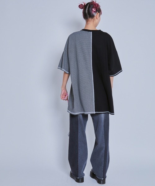 Candy Stripper(キャンディストリッパー)の「ANARCHY BEAR SWITCHED BIG Tシャツ(Tシャツ/カットソー・レディース・オフホワイト/カーキ/ブラック・2)」の7枚目の写真