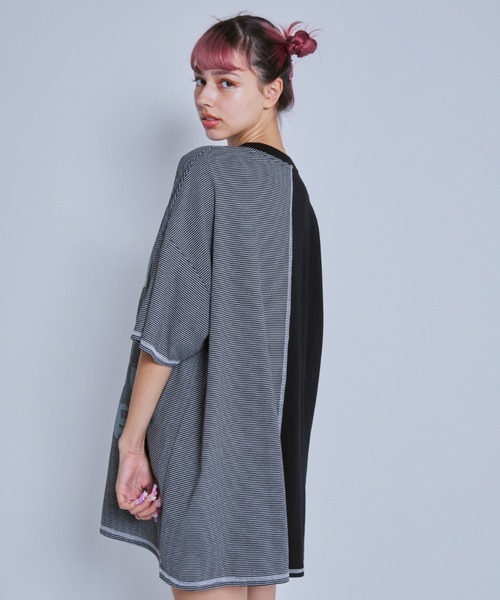 Candy Stripper(キャンディストリッパー)の「ANARCHY BEAR SWITCHED BIG Tシャツ(Tシャツ/カットソー・レディース・オフホワイト/カーキ/ブラック・2)」の8枚目の写真