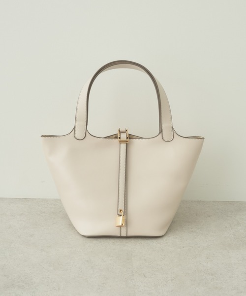 earth music&ecology（アースミュージックアンドエコロジー）の「フロントベルトバケツバッグ（エコバッグ/サブバッグ・レディース・アイボリー/ブラック/ブラウン/イエロー・FREE）」の2枚目の写真