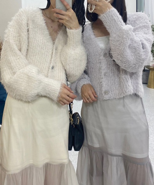 one after another NICE CLAUP(ワンアフターアナザーナイスクラップ)の「マーメイドシアースカート 2023SS(スカート・レディース・ブラック/グレー/アイボリー/イエロー・FREE)」の19枚目の写真