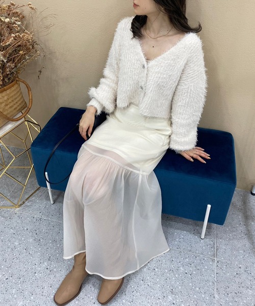 one after another NICE CLAUP(ワンアフターアナザーナイスクラップ)の「マーメイドシアースカート 2023SS(スカート・レディース・ブラック/グレー/アイボリー/イエロー・FREE)」の12枚目の写真