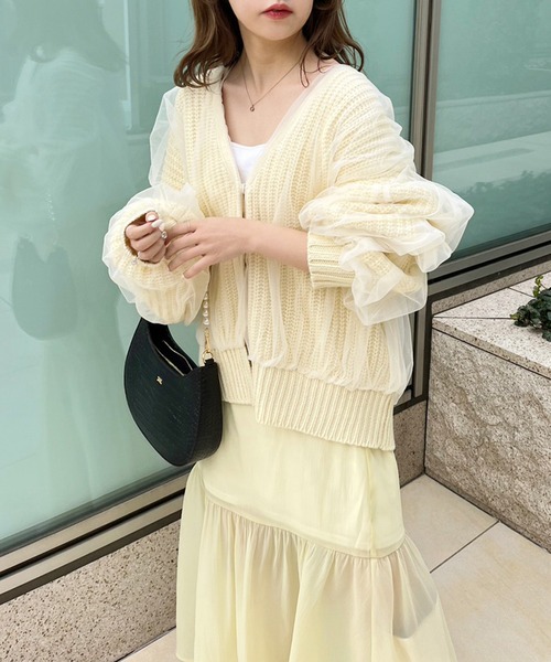 one after another NICE CLAUP(ワンアフターアナザーナイスクラップ)の「マーメイドシアースカート 2023SS(スカート・レディース・ブラック/グレー/アイボリー/イエロー・FREE)」の21枚目の写真