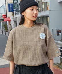 DISCUS ATHLETIC/ディスカス アスレチック ロゴワッペン ワッフルオーバーサイズ半袖Tシャツ