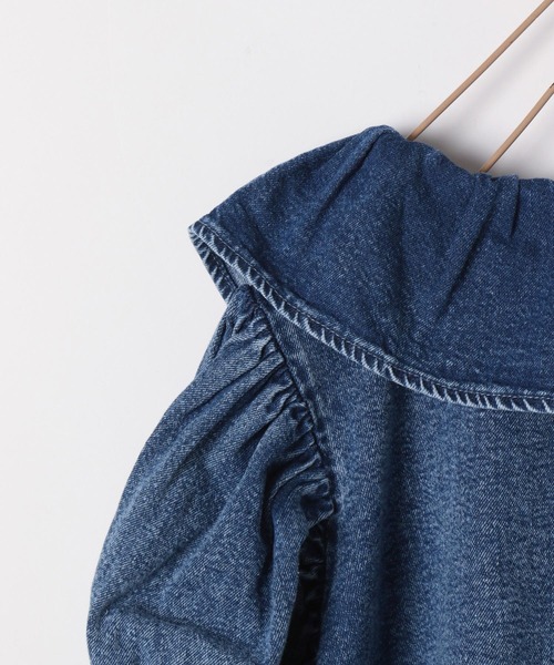 LOWRYS FARM(ローリーズファーム)の「デニムパフブラウス 184786(シャツ/ブラウス・キッズ・ケミカルウォッシュ/ワンウォッシュ・110cm/120cm/130cm/140cm/150cm)」の9枚目の写真
