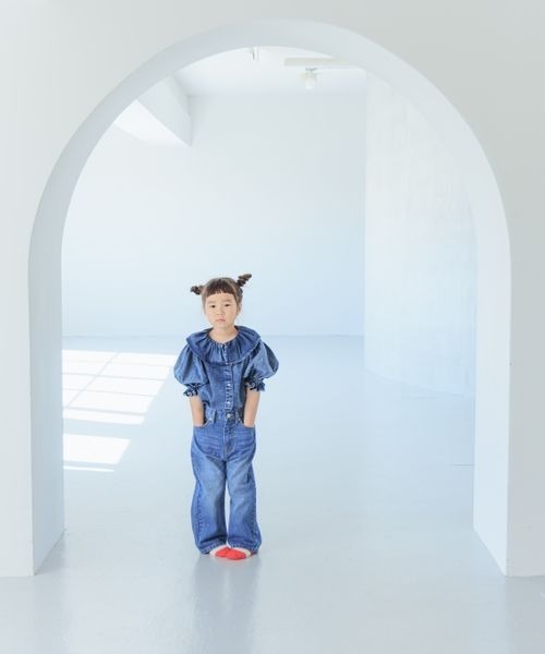 LOWRYS FARM(ローリーズファーム)の「デニムパフブラウス 184786(シャツ/ブラウス・キッズ・ケミカルウォッシュ/ワンウォッシュ・110cm/120cm/130cm/140cm/150cm)」の15枚目の写真