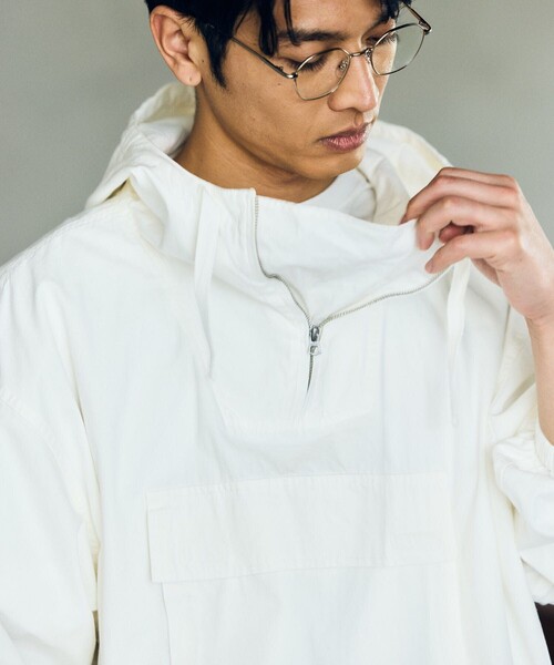 HINSON（ヒンソン）の「HINSON/ヒンソン 別注 アノラックパーカー/ハーフジッププルオーバー（ブルゾン・メンズ・オレンジ/オリーブ/オフホワイト・LARGE/MEDIUM）」の13枚目の写真