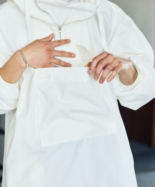 HINSON（ヒンソン）の「HINSON/ヒンソン 別注 アノラックパーカー/ハーフジッププルオーバー（ブルゾン・メンズ・オレンジ/オリーブ/オフホワイト・LARGE/MEDIUM）」の14枚目の写真