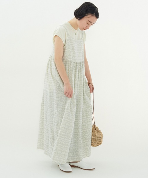 ワンピース Yuni dress yuni（ユニ ）の「IKATコットンプリント ビスチェ ワンピース