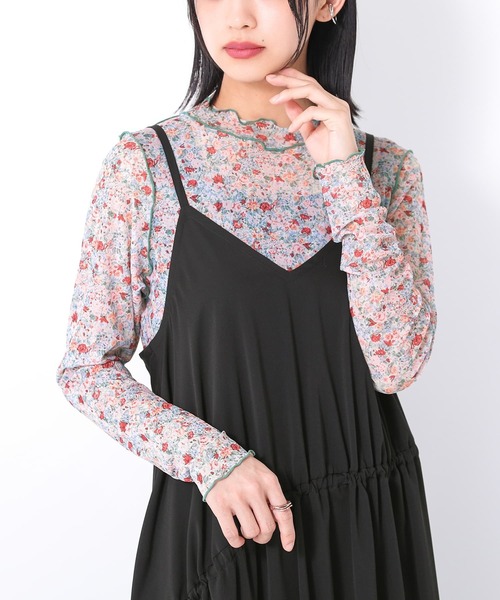 osharewalker(オシャレウォーカー)の「【廃盤】『ドロストギャザーキャミワンピース』(ワンピース・レディース・ブラック/モカ/グリーン・1/2)」の11枚目の写真