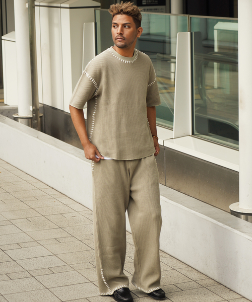 JOINT WORKS(ジョイントワークス)の「JW-WAFFLE SWEAT パンツ(スウェットパンツ・メンズ・ブラック/カーキ・MEDIUM/LARGE)」の9枚目の写真