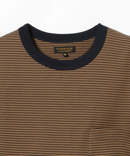 A VONTADE（アボンタージ）の「*A VONTADE × BEAMS F / 別注 ミニボーダー ポケットTシャツ（Tシャツ/カットソー・メンズ・ネイビー/ブラック・M/L/S）」の10枚目の写真