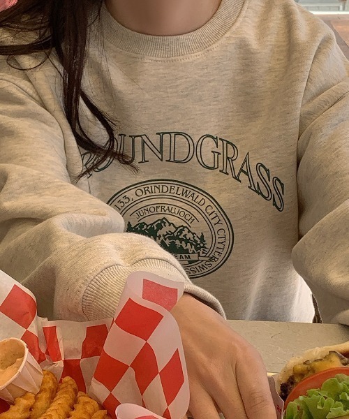 LAC-VERT(ラック・ヴェール)の「白抜きロゴスウェット(スウェット・レディース・ライトグレー・FREE)」の7枚目の写真