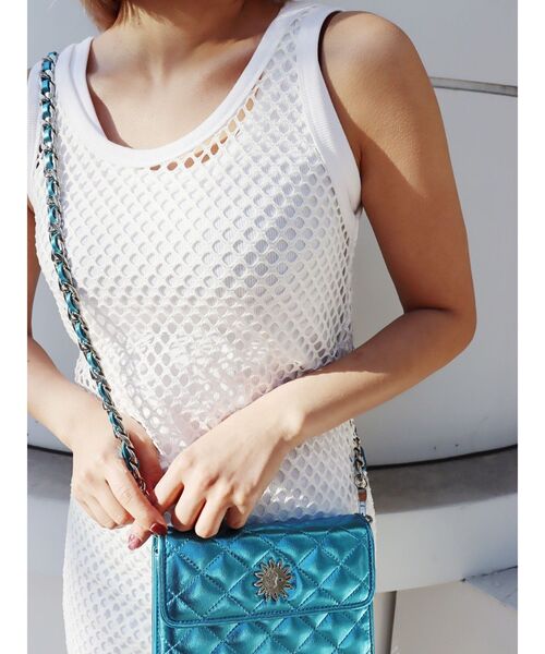 EVRIS(エヴリス)の「メッシュロングワンピース(ワンピース・レディース・ブラック/ホワイト/グリーン/オレンジ・FREE)」の13枚目の写真