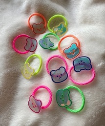 T-302】くまヘアリボン キッズヘアゴム キッズヘアリボン