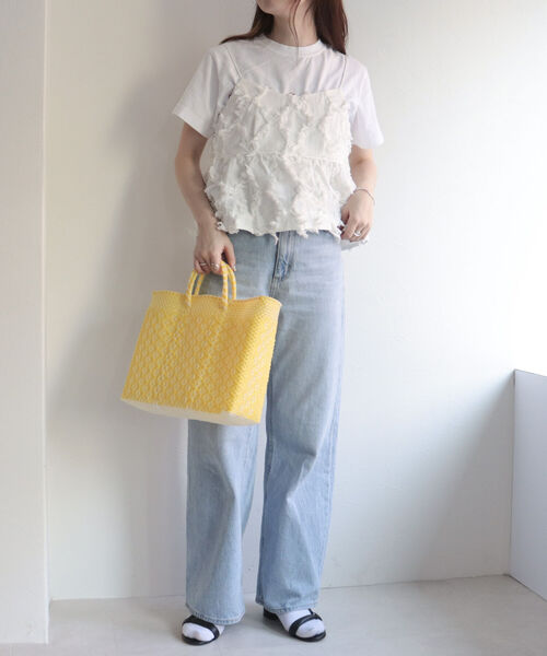 Letra(レトラ)の「【Letra/レトラ】メルカドバッグSHORT(トートバッグ・レディース・シルバー/イエロー系その他/ブルー系その他/ピンク系その他・FREE)」の11枚目の写真