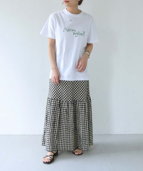 HER CLOSET（ハークローゼット）の「【shemoshelly】WEB限定MattinaロゴTシャツ（Tシャツ/カットソー・レディース・ブラック/ライトグリーン/ホワイト/ライトイエロー・M/S/L）」の10枚目の写真