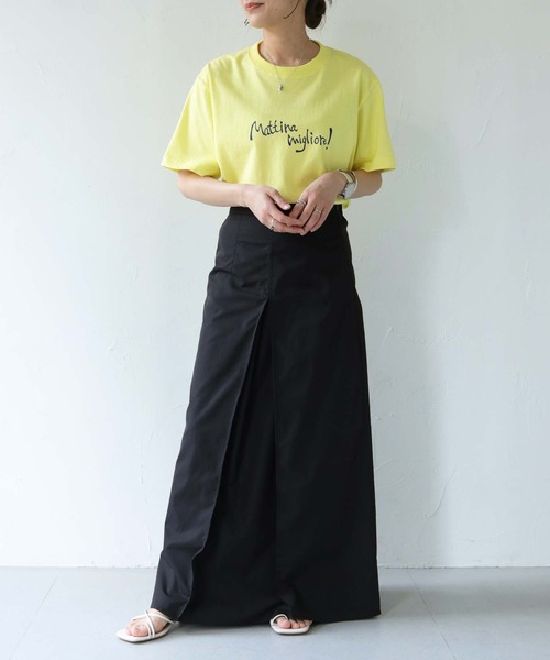 HER CLOSET（ハークローゼット）の「【shemoshelly】WEB限定MattinaロゴTシャツ（Tシャツ/カットソー・レディース・ブラック/ライトグリーン/ホワイト/ライトイエロー・M/S/L）」の12枚目の写真