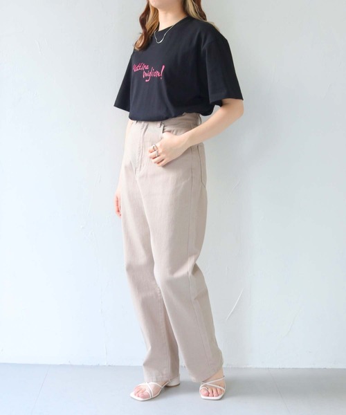 HER CLOSET（ハークローゼット）の「【shemoshelly】WEB限定MattinaロゴTシャツ（Tシャツ/カットソー・レディース・ブラック/ライトグリーン/ホワイト/ライトイエロー・M/S/L）」の15枚目の写真