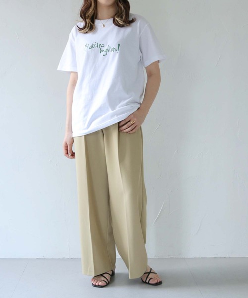 HER CLOSET（ハークローゼット）の「【shemoshelly】WEB限定MattinaロゴTシャツ（Tシャツ/カットソー・レディース・ブラック/ライトグリーン/ホワイト/ライトイエロー・M/S/L）」の22枚目の写真