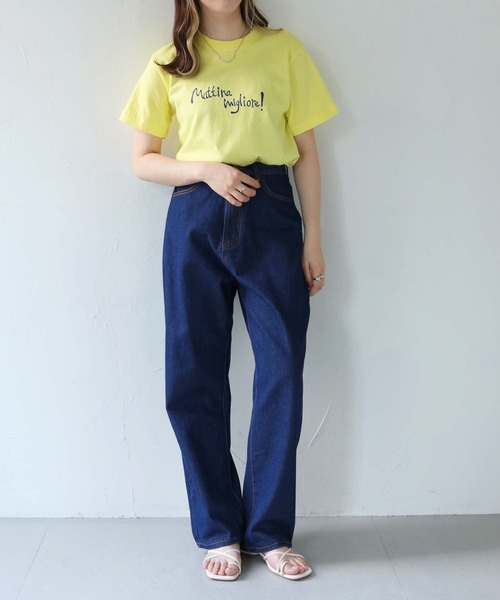 HER CLOSET(ハークローゼット)の「【shemoshelly】WEB限定MattinaロゴTシャツ(Tシャツ/カットソー・レディース・ブラック/ライトグリーン/ホワイト/ライトイエロー・M/S/L)」の22枚目の写真