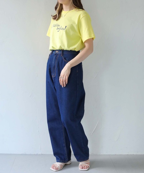 HER CLOSET（ハークローゼット）の「【shemoshelly】WEB限定MattinaロゴTシャツ（Tシャツ/カットソー・レディース・ブラック/ライトグリーン/ホワイト/ライトイエロー・M/S/L）」の21枚目の写真