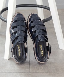 grandfleur（グランドフルール）の「厚底 グルカサンダル　3.5cmヒール（サンダル）」