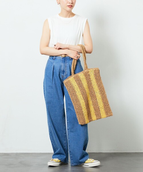FREAK'S STORE(フリークスストア)の「【限定展開】MINT ノースリーブTシャツ(抗菌防臭・接触冷感)(Tシャツ/カットソー・レディース・ブルー/オフホワイト/ブラック/ピンク/グリーン/パープル・MEDIUM/SMALL/LARGE)」の11枚目の写真