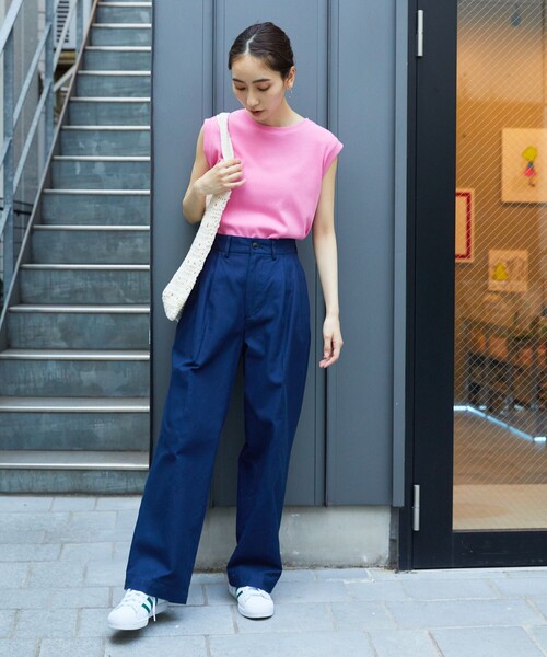 FREAK'S STORE(フリークスストア)の「【限定展開】MINT ノースリーブTシャツ(抗菌防臭・接触冷感)(Tシャツ/カットソー・レディース・ブルー/オフホワイト/ブラック/ピンク/グリーン/パープル・MEDIUM/SMALL/LARGE)」の19枚目の写真