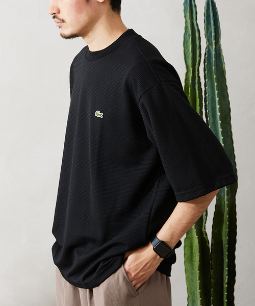 LACOSTE（ラコステ）の「【LACOSTE / ラコステ】別注 WAFFLE Tシャツ（Tシャツ/カットソー・メンズ・ベージュ/グリーン系その他/ブラック/アーミー/ホワイト・4/3/5）」の15枚目の写真