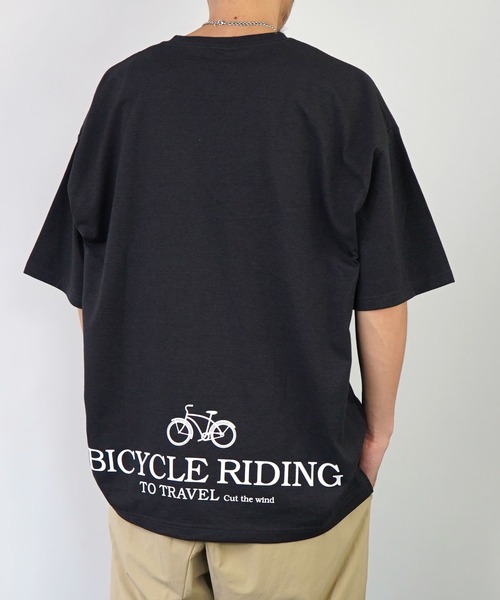 FUNALIVE(ファンアライブ)の「ワンポイント刺繍バックプリント半袖Tシャツ(Tシャツ/カットソー・レディース・ブラック/ホワイト/イエロー/A/B/C/D/その他/その他2/その他3/杢グレー/その他4・M/L/LL)」の7枚目の写真