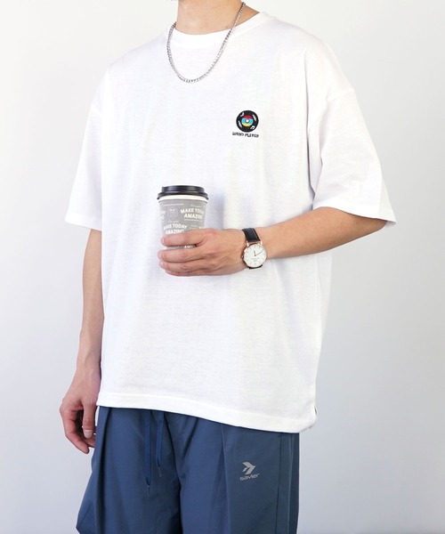 FUNALIVE(ファンアライブ)の「ワンポイント刺繍バックプリント半袖Tシャツ(Tシャツ/カットソー・レディース・ブラック/ホワイト/イエロー/A/B/C/D/その他/その他2/その他3/杢グレー/その他4・M/L/LL)」の16枚目の写真