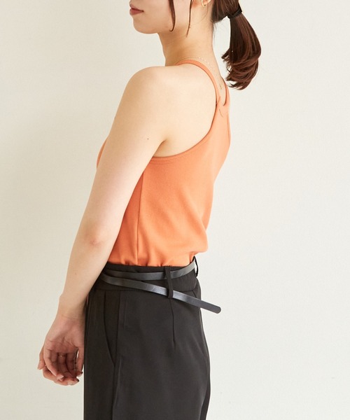 paravion（パラビオン）の「【カップ付きで楽ちん】ホルターネックタンク（タンクトップ・レディース・ブラック/アイボリー/オレンジ・FREE）」の11枚目の写真