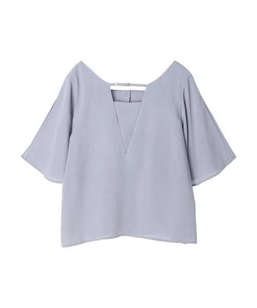 earth music&ecology（アースミュージックアンドエコロジー）の「2WAYショルダースリットブラウス（シャツ/ブラウス・レディース・オフホワイト/ブラック/サックスブルー・FREE）」の16枚目の写真