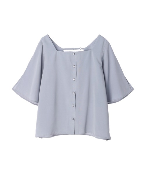 earth music&ecology（アースミュージックアンドエコロジー）の「2WAYショルダースリットブラウス（シャツ/ブラウス・レディース・オフホワイト/ブラック/サックスブルー・FREE）」の17枚目の写真