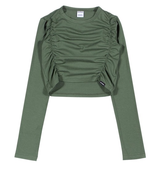 ALAND（エーランド）の「Anothera／シャーリングTOP 2199718（Tシャツ/カットソー・レディース・ブラック/カーキ/ベージュ・FREE）」の3枚目の写真