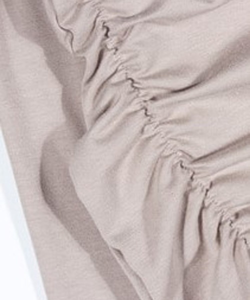 ALAND（エーランド）の「Anothera／シャーリングTOP 2199718（Tシャツ/カットソー・レディース・ブラック/カーキ/ベージュ・FREE）」の12枚目の写真