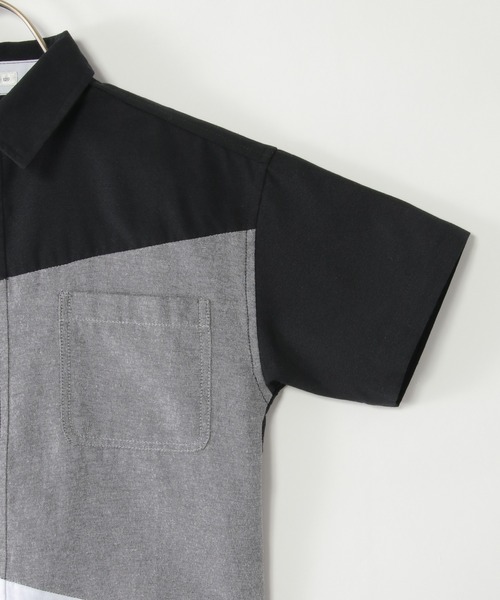 ikka（イッカ）の「アシメ切り替え半袖シャツ（120~160cm）（シャツ/ブラウス・キッズ・ブラック/オフホワイト・120/130/140/150/160）」の6枚目の写真